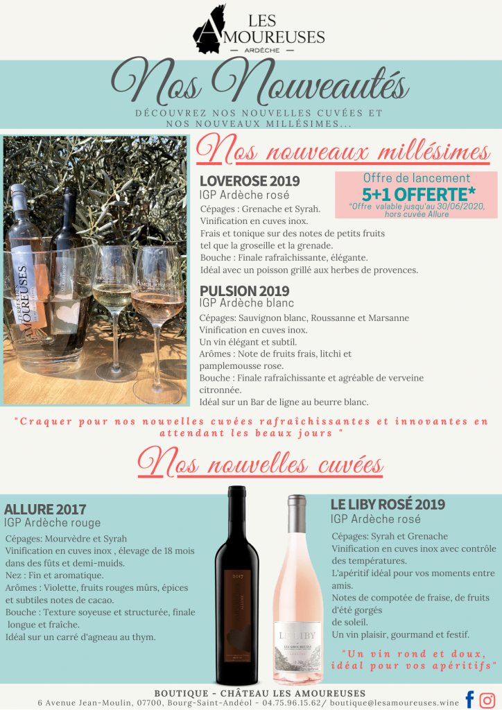 Les nouveaux millésimes sont arrivés